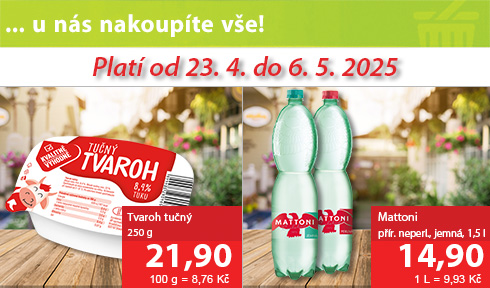 Leták s aktuální nabídkou
